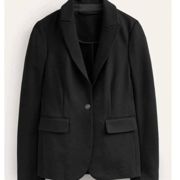 Tailored Stretch Jersey Blazer - Black - Regular 8 - Picture 6 of 7